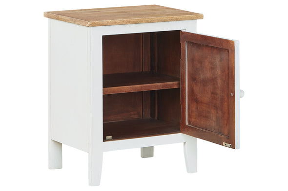 Gylesburg White/Brown Accent Cabinet -  - Luna Furniture