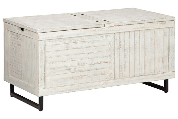 Coltport Distressed White Storage Trunk -  - Luna Furniture