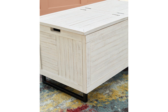 Coltport Distressed White Storage Trunk -  - Luna Furniture