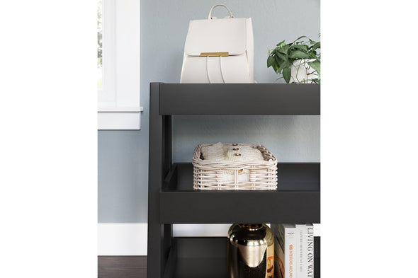 Blariden Metallic Gray Shelf Accent Table