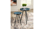 Clairbelle Teal Accent Table, Set of 2