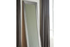 Duka Silver Finish Floor Mirror -  - Luna Furniture