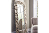 Lucia Antique Silver Finish Floor Mirror -  - Luna Furniture