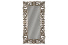 Lucia Antique Silver Finish Floor Mirror -  - Luna Furniture