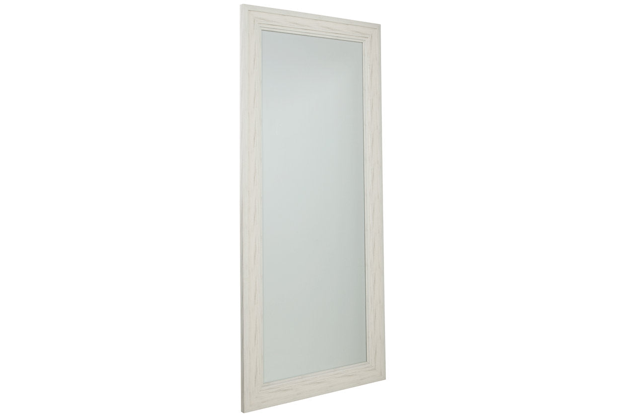 Jacee Antique White Floor Mirror from Ashley Luna Furniture