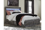 Baystorm Gray Queen Panel Bed with 4 Storage Drawers
