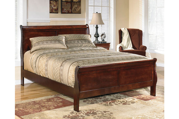 Alisdair Dark Brown King Sleigh Bed -  - Luna Furniture
