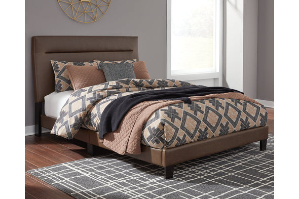Adelloni Brown King Upholstered Bed -  - Luna Furniture