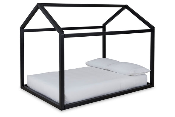 Flannibrook Black Full House Bed Frame -  - Luna Furniture
