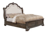 Sheffield Antique Gray King Upholstered Panel Bed