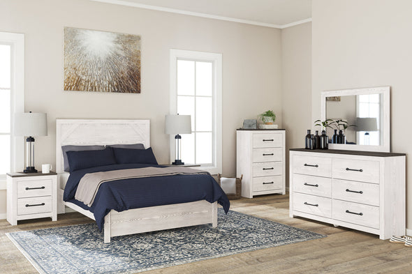 Gerridan White/Gray Full Panel Bed -  - Luna Furniture
