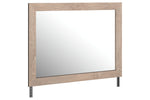 Senniberg Light Brown/White Bedroom Mirror - Luna Furniture