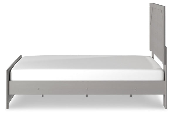 Cottonburg Light Gray/White Queen Panel Bed -  - Luna Furniture