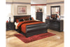 Huey Vineyard Black Queen Sleigh Bed -  - Luna Furniture