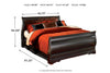 Huey Vineyard Black Queen Sleigh Bed -  - Luna Furniture