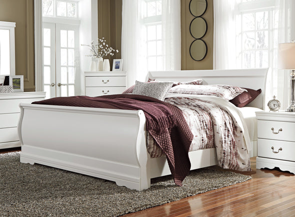 Anarasia White Sleigh Bedroom Set - Luna Furniture