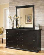 Maribel Black Bedroom Mirror - Luna Furniture