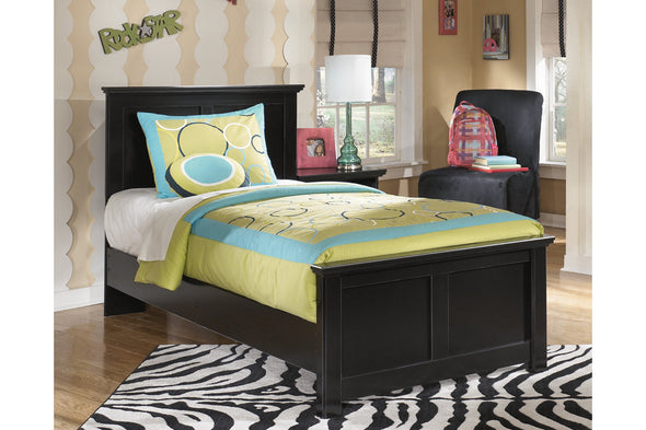Maribel Black Twin Panel Bed -  - Luna Furniture