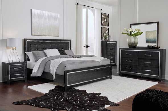 Kaydell Black LED Panel Bedroom Set - Luna Furniture
