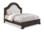 Duke Dark Brown Queen Upholstered Panel Bed