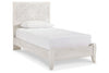 Paxberry Whitewash Twin Panel Bed - Ashley - Luna Furniture