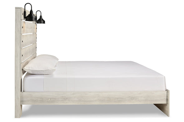 Cambeck Whitewash King Panel Bed -  - Luna Furniture