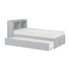 Orion Gray Twin Bookcase Bed with Twin Trundle