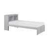 Orion Gray Twin Bookcase Bed