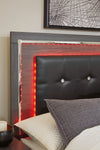 Lodanna Gray Youth LED Panel Bedroom Set - Luna Furniture