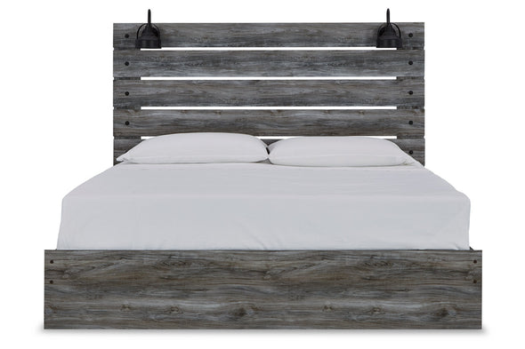 Baystorm Gray King Panel Bed
