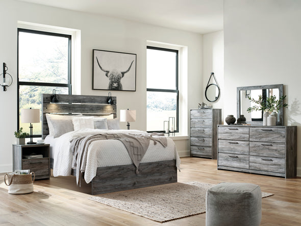 Baystorm Gray Panel Bedroom Set - Luna Furniture