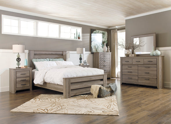 Zelen Warm Gray Panel Bedroom Set - Luna Furniture