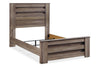Zelen Warm Gray Full Panel Bed -  - Luna Furniture