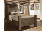 Juararo Dark Brown Queen Poster Bed -  - Luna Furniture