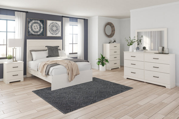 Stelsie White Full Panel Bed -  - Luna Furniture
