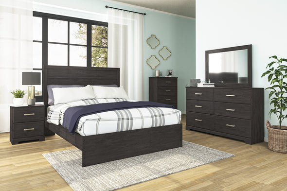 Belachime Black Panel Bedroom Set - Luna Furniture