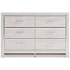 Altyra White LED Bookcase Upholstered Panel Bedroom Set - Luna Furniture