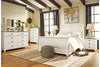 Willowton Whitewash Queen Sleigh Bed -  - Luna Furniture
