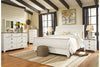 Willowton Whitewash King Sleigh Bed - Ashley - Luna Furniture