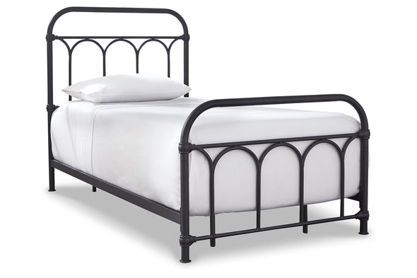 Nashburg Black Twin Metal Bed -  - Luna Furniture
