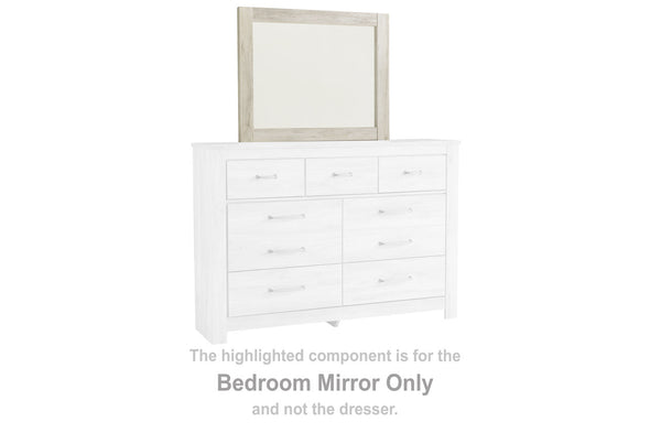 Bellaby Whitewash Bedroom Mirror (Mirror Only) -  - Luna Furniture