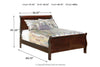 Alisdair Dark Brown Full Sleigh Bed - Ashley - Luna Furniture