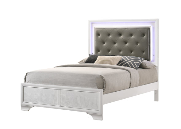 Lyssa Frost LED Upholstered Panel Youth Bedroom Set