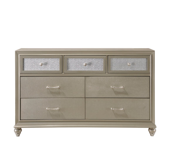 Lila Champagne Upholstered Panel Youth Bedroom Set