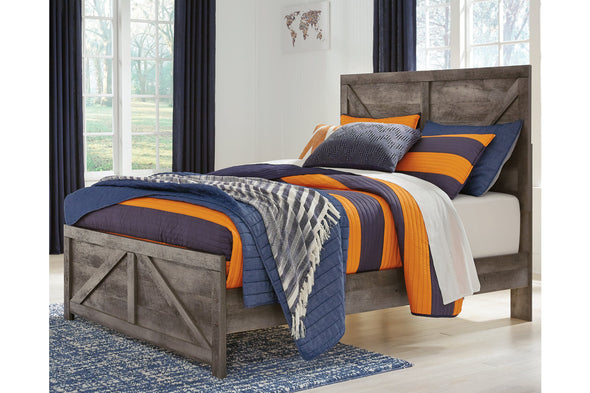 Wynnlow Gray Full Crossbuck Panel Bed -  - Luna Furniture