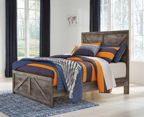 Wynnlow Gray Youth Crossbuck Panel Bedroom Set - Luna Furniture