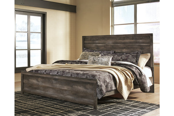 Wynnlow Gray King Panel Bed -  - Luna Furniture
