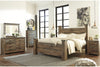 Trinell Brown King Poster Bed -  - Luna Furniture