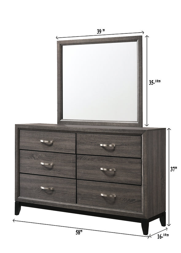 Akerson Gray Mirror - Luna Furniture