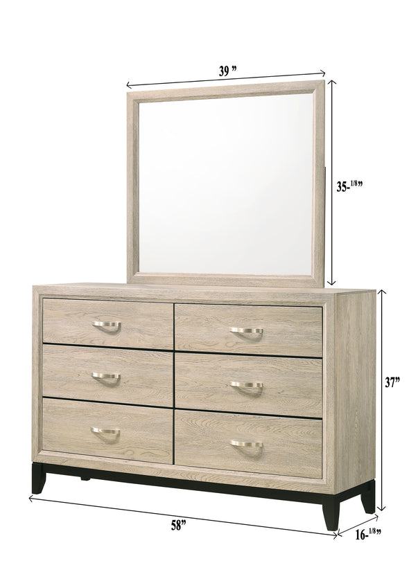 Akerson Driftwood Mirror - Luna Furniture